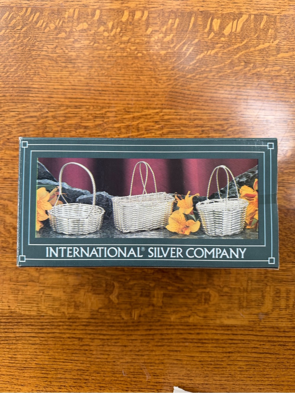 Woven Basket Set - Silver Tone